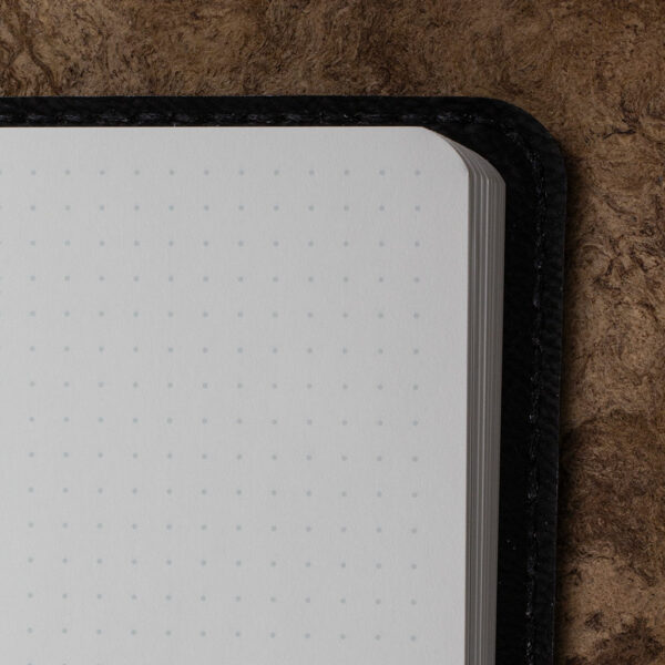 Notebook page with dot grid